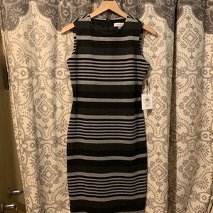 Calvin Klein Dress size 4 ••• black & gray striped